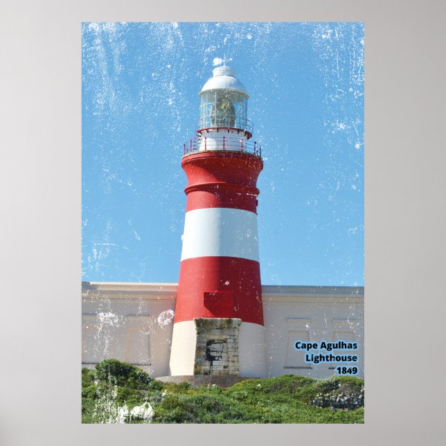 Poster Farol de Cabo Agulhas 1849 (Frente)
