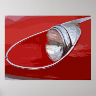 PÓSTER FAROL DE E-TYPE JAGUAR