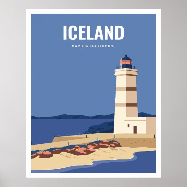 Poster Farol de gardur da Islândia (Frente)