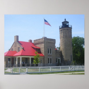 Póster Farol de Mackinac