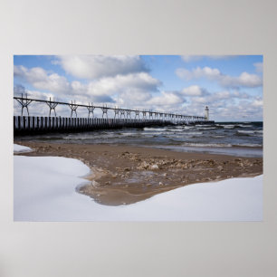 Póster Farol de Manistee Pierhead