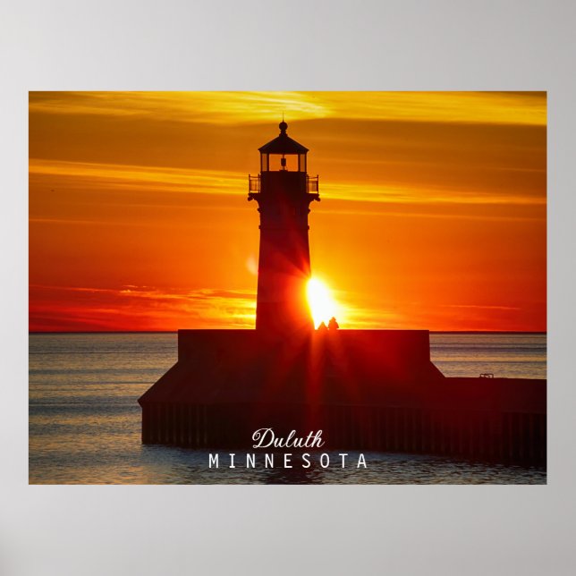 Poster Farol de Minnesota e Nascer do Sol (Frente)