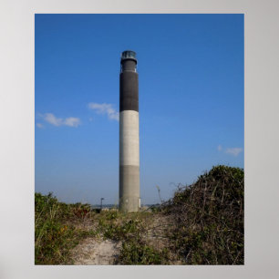 Póster Farol de Oak Island, Carolina do Norte