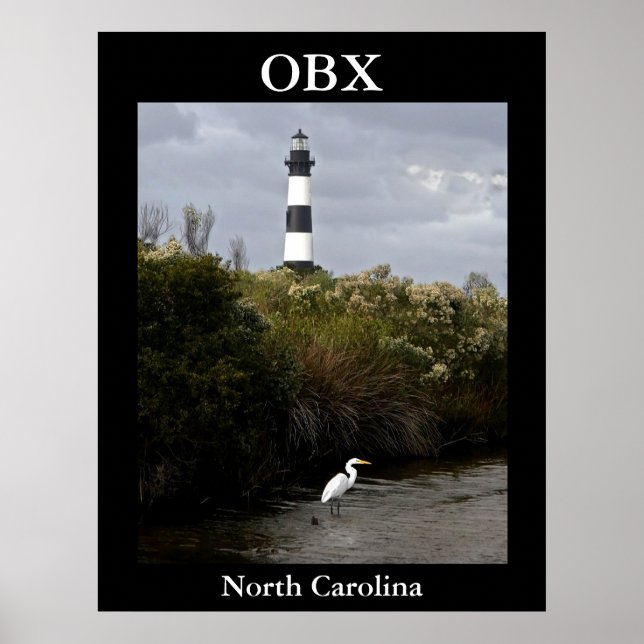 Poster Farol de OBX, Carolina do Norte (Frente)
