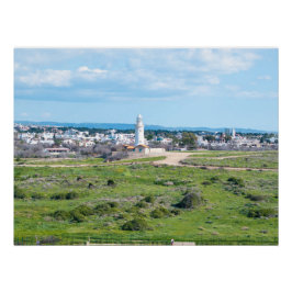 Póster Farol de Paphos, Chipre