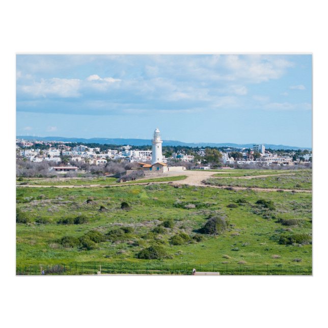 Póster Farol de Paphos, Chipre (Frente)