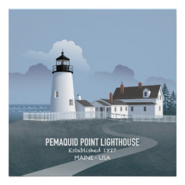 Póster Farol de Pemaquid Point