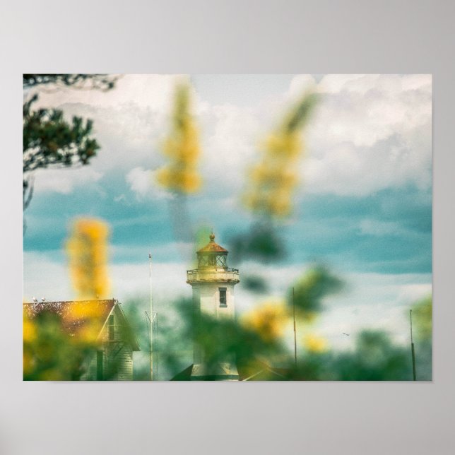 Poster  Farol de Point Wilson em Port Townsend, WA  (Frente)