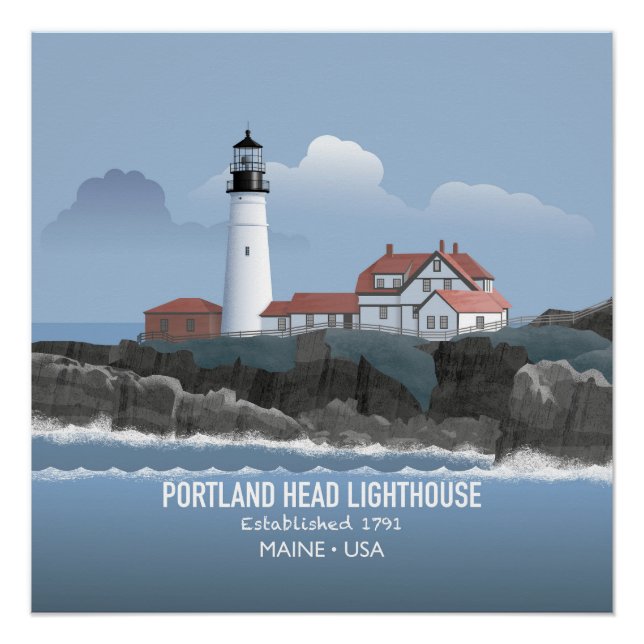 Póster Farol de Portland Head (Frente)