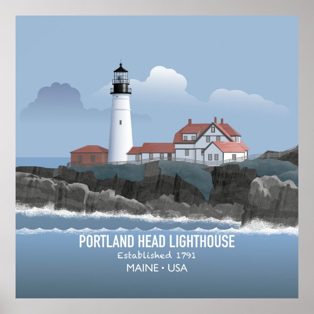 Poster Farol de Portland Head (Frente)