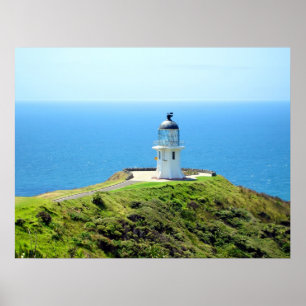 Póster Farol de Reinga do cabo, Northland, Nova Zelândia
