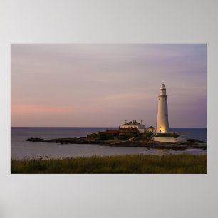 Póster Farol de St.Marys, baía de Whitley
