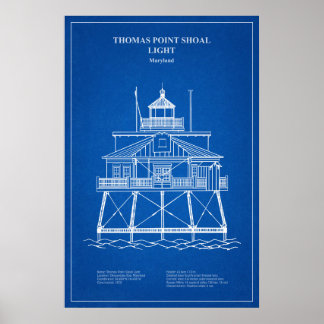 Poster Farol de Thomas Point Shoal - Maryland - AD