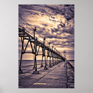 Poster Farol e píer de Grand Haven, Grand Haven