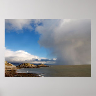 Póster Farol e tempestade próxima