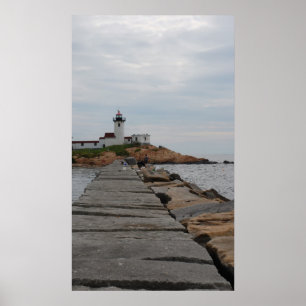 Póster Farol em um dia nebuloso