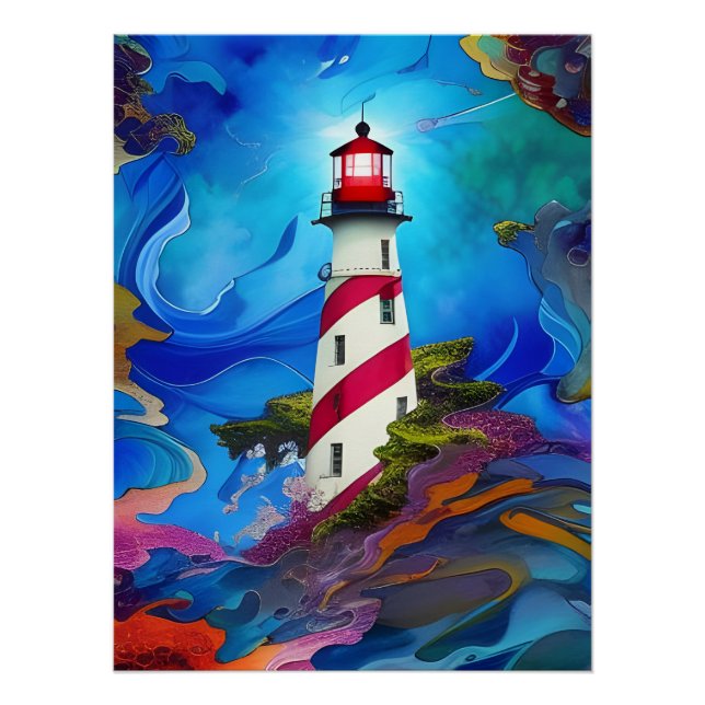 Póster Farol em uma tempestade (Frente)