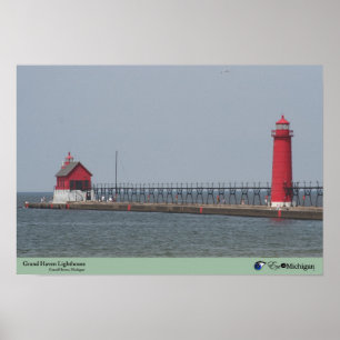 Poster Farol grande do abrigo - Michigan