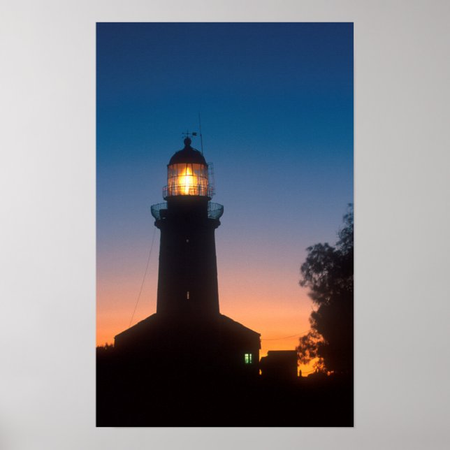 Póster Farol, Ilha Robben, Cidade do Cabo 2 (Frente)