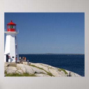 Póster Farol na Cove da Peggy, Nova Escócia, Canadá.