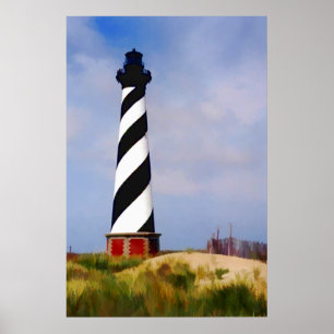 Póster Farol no cabo Hatteras North Carolina