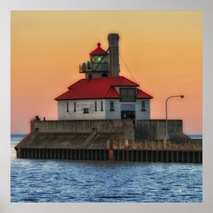 Póster Farol no Lago Superior, Duluth Minnesota