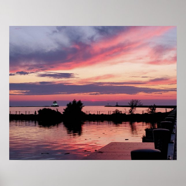 Poster Farol no Sunset I (Frente)
