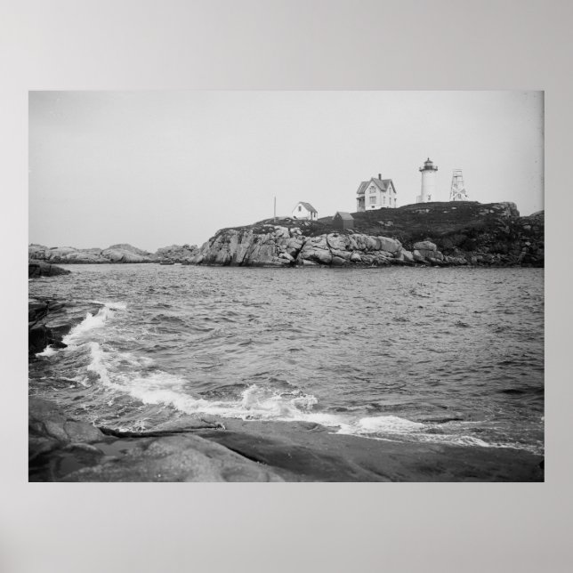Póster Farol "Nubble" de Cabo Neddick (Frente)