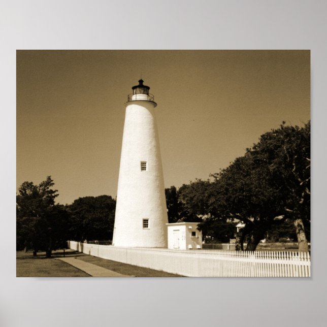 Póster Farol Ocracoke (Frente)