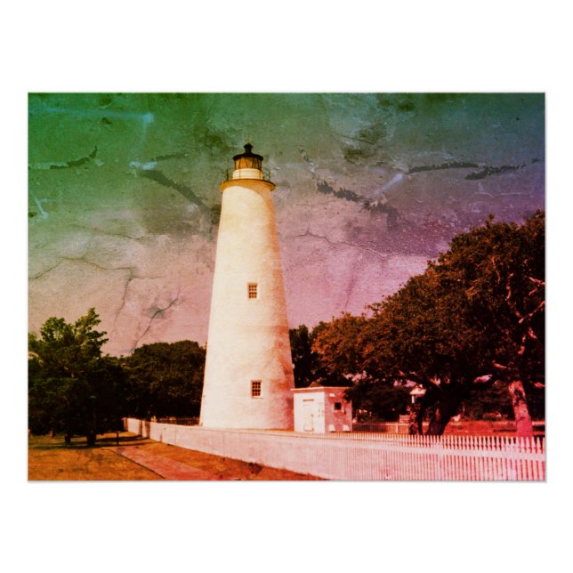 Póster Farol Ocracoke (Frente)