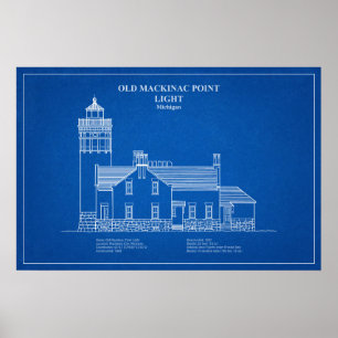 Poster Farol Old Mackinac Point - Michigan – AD