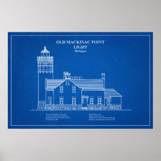 Poster Farol Old Mackinac Point - Michigan – AD