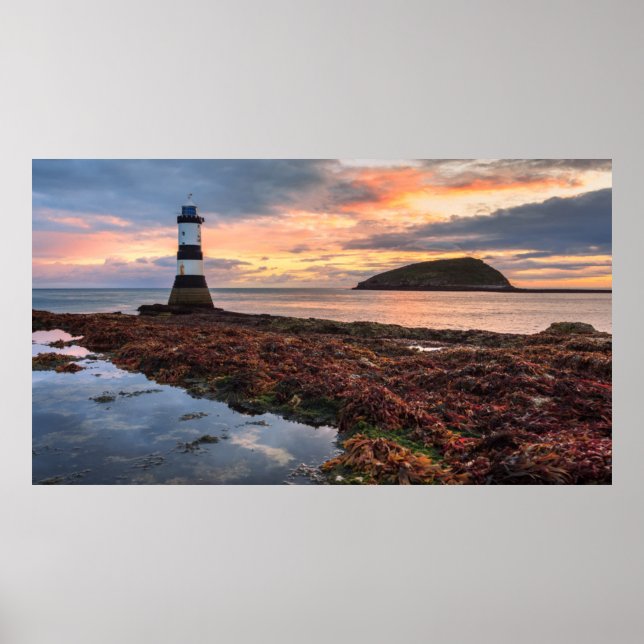 Poster Farol Penmon | Ilha Puffin (Frente)
