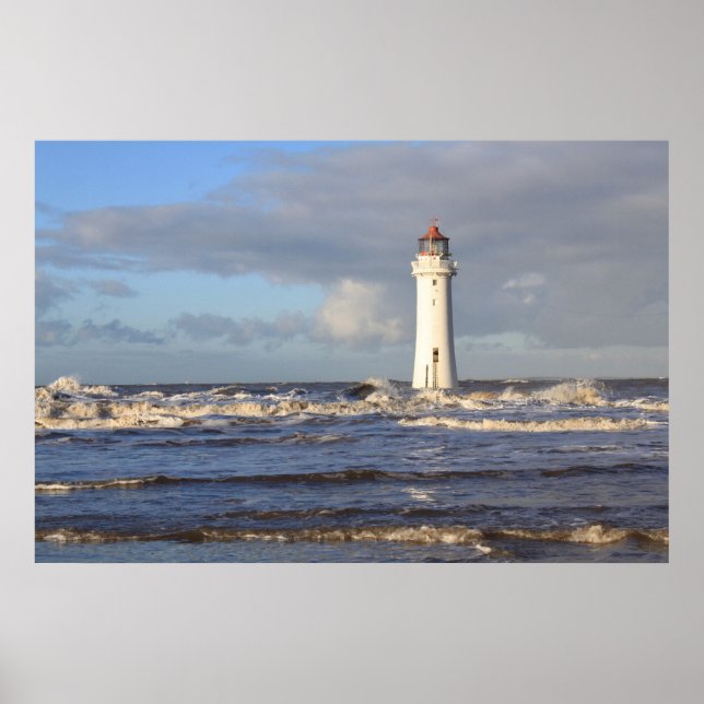 Poster "Farol Perch Rock, Novo Brighton (Frente)