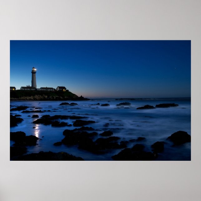 Póster Farol Ponto Pombo | Meia Lua Bay, Ca (Frente)
