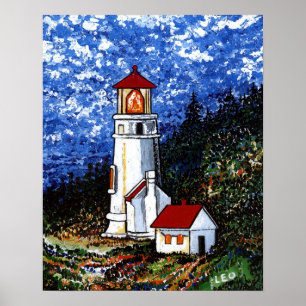 Póster Farol principal de Heceta