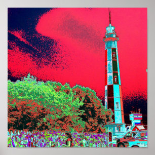 Poster Farol psicadélico