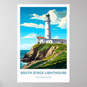 Poster Farol South Stack Lighthouse Reino Unido Viagem Im