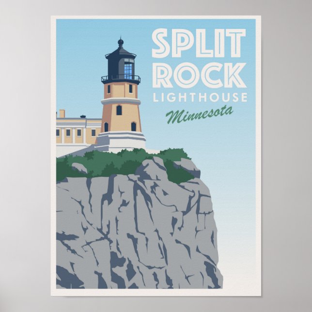 Poster Farol Split Rock, Minnesota (Frente)