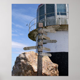 Póster Farol Velho do Cabo Point, África do Sul
