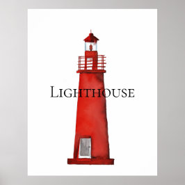 Poster Farol vermelho