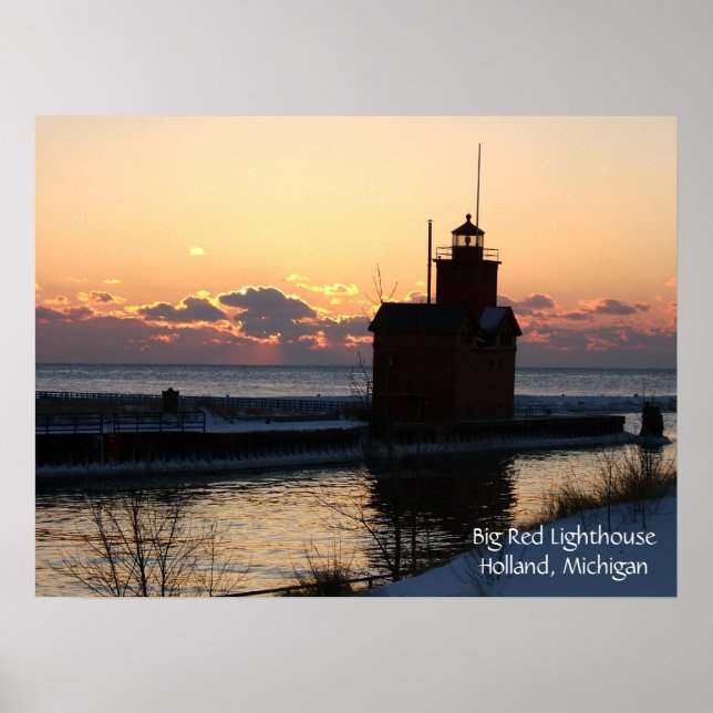 Poster Farol Vermelho Grande (Frente)