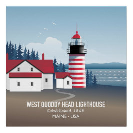 Póster Farol West Quoddy Head