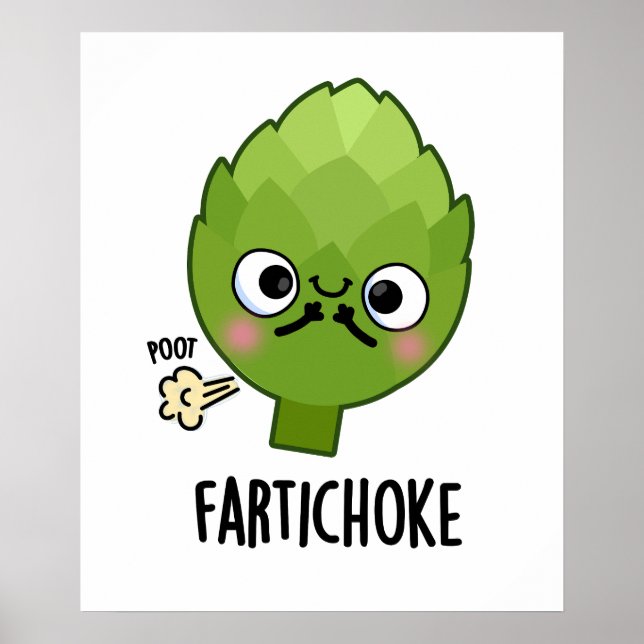Poster Fartichoke Funny Farting Artichoke Pun (Frente)