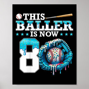 Poster Fãs de Esportes Festa de Aniversário de 8 anos Bys