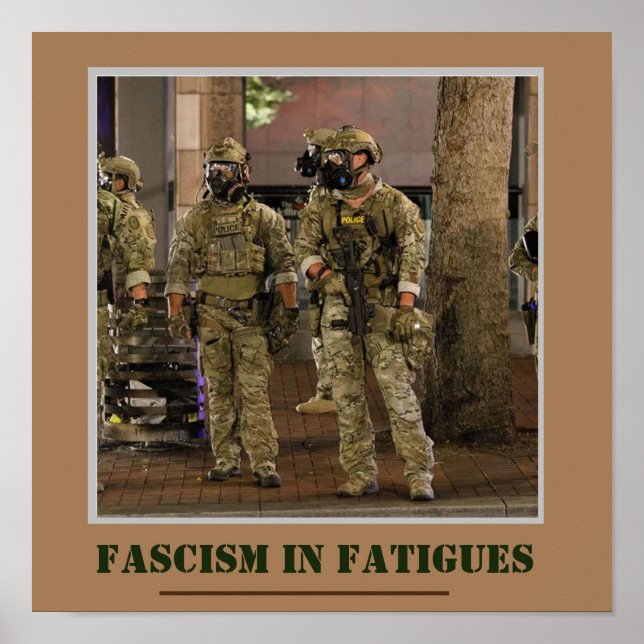 Poster Fascismo em Fatigues (Frente)
