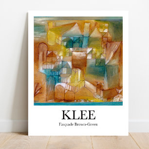 Poster Fasçsade Brown-Green por Paul Klee