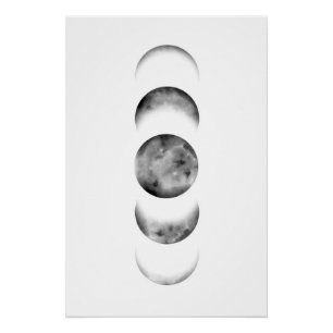 Póster Fases da Lua Negra