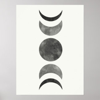 Poster Fases minimalistas da lua