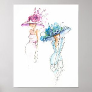 Poster Fashion Derby de Heather French Henry 11x14